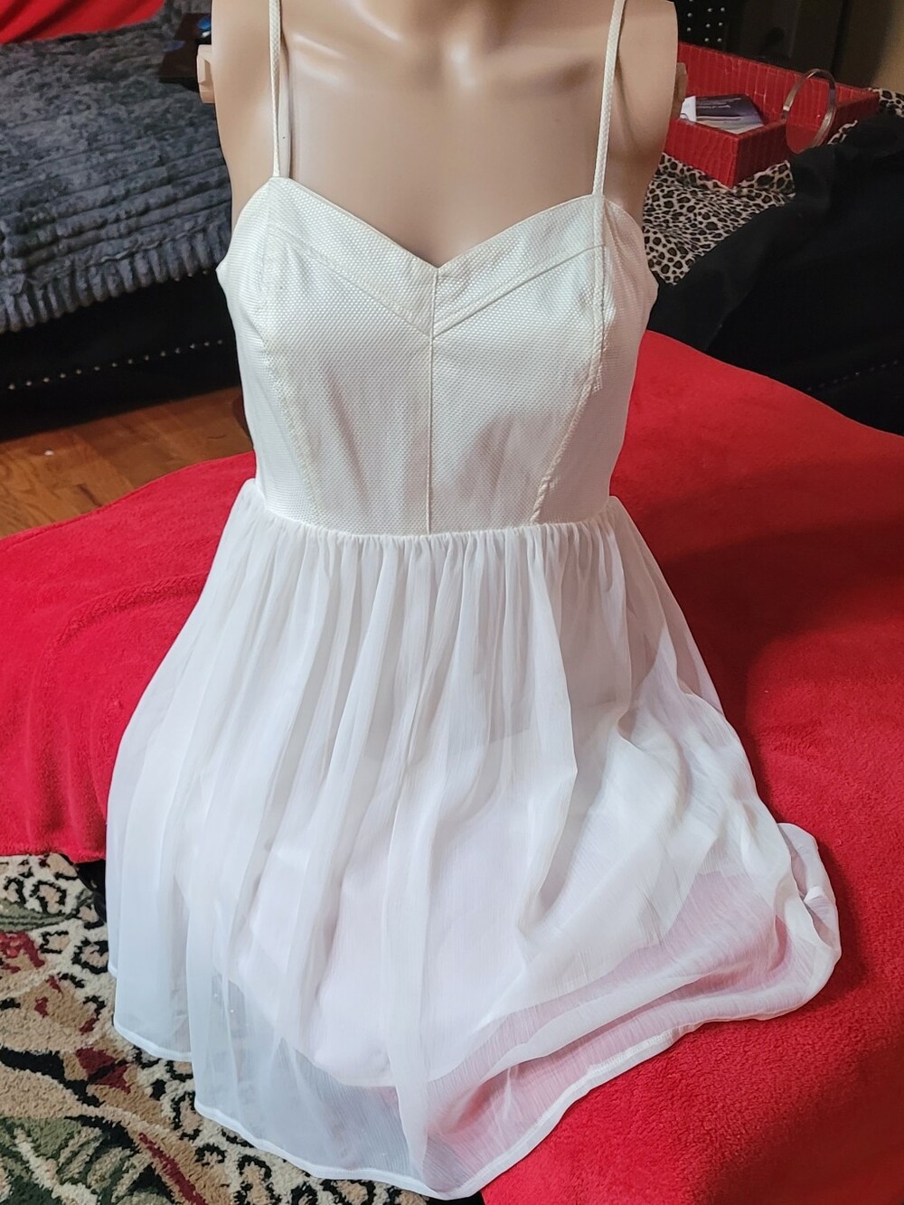 W118 by Walter Baker White Spaghetti-Strap Mini Dress